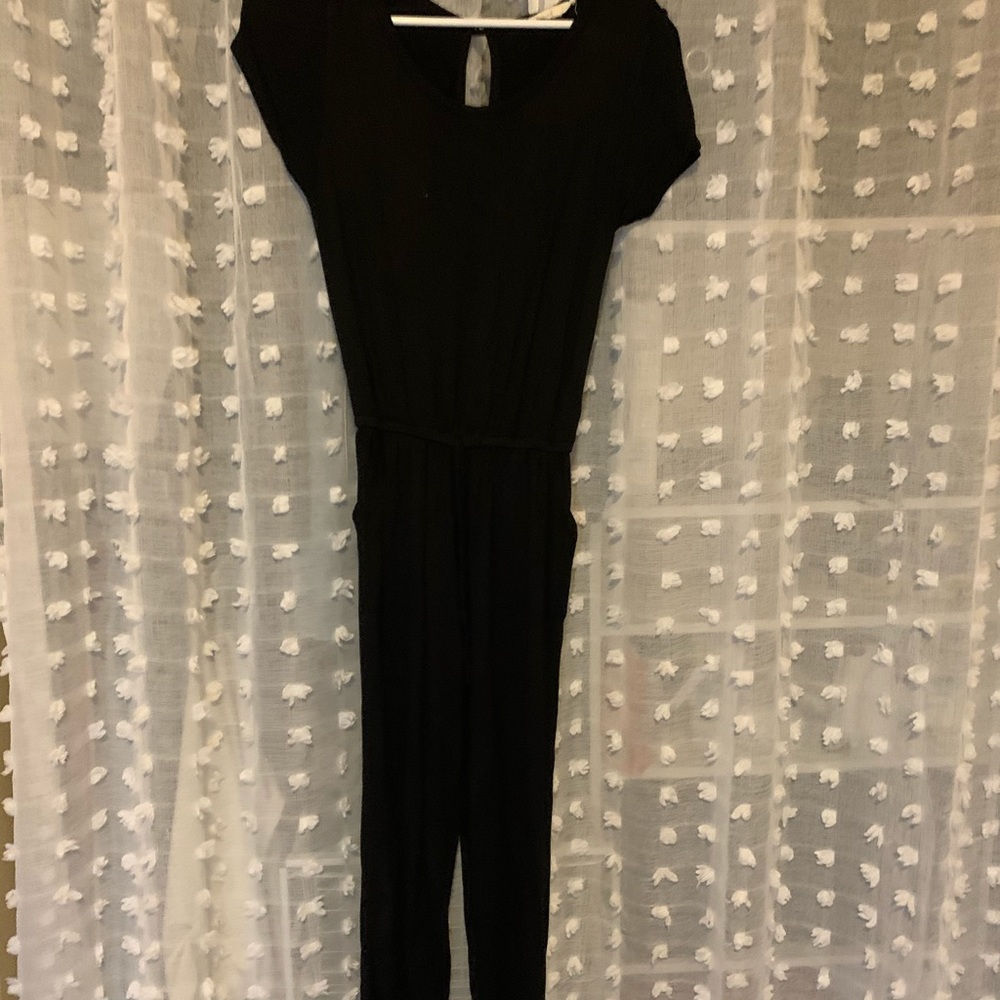 Black jersey jumpsuit